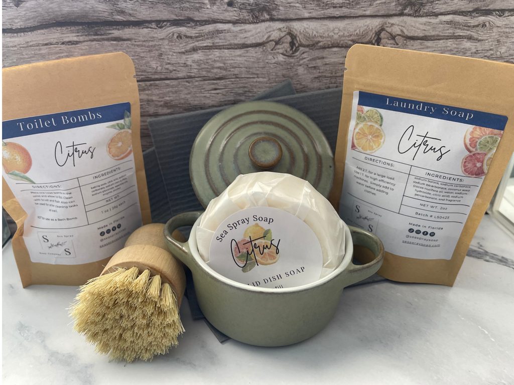 Zero Waste Essentials Starter Bundle - Complete Home Cleaning Kit