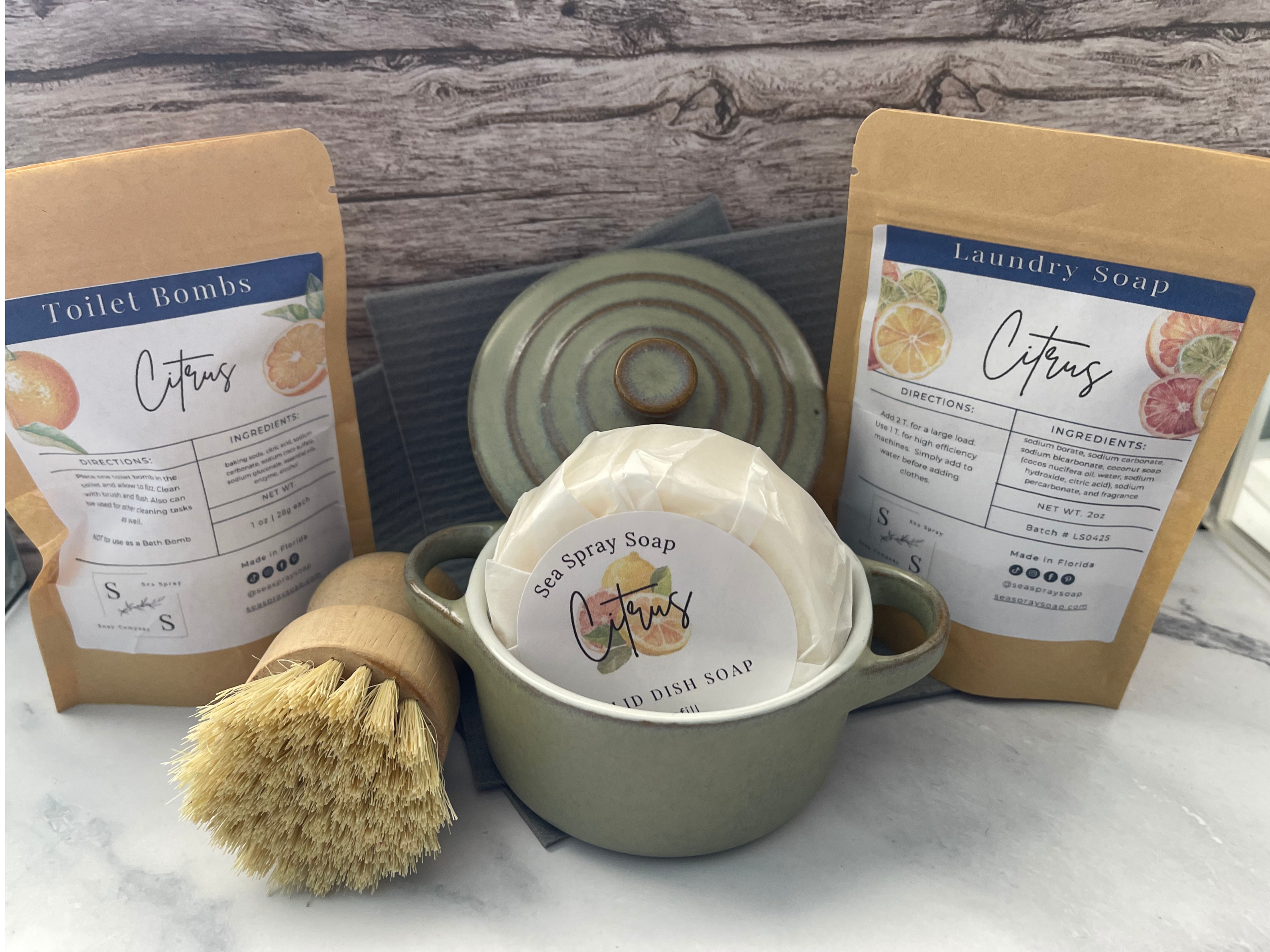 Zero Waste Essentials Starter Bundle - Complete Home Cleaning Kit
