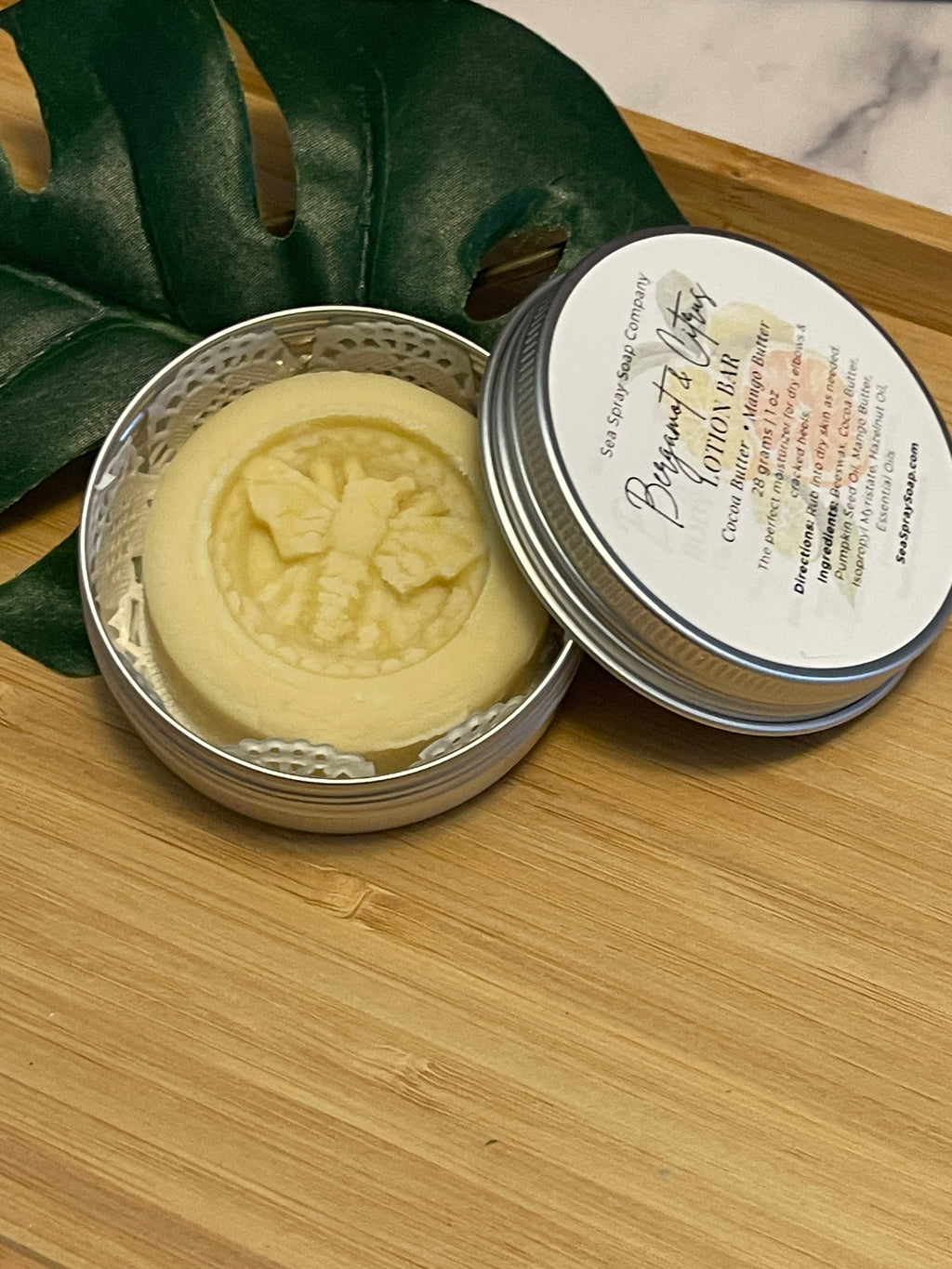 Natural Solid Lotion Bars - Concentrated Moisturizer in Reusable Tin