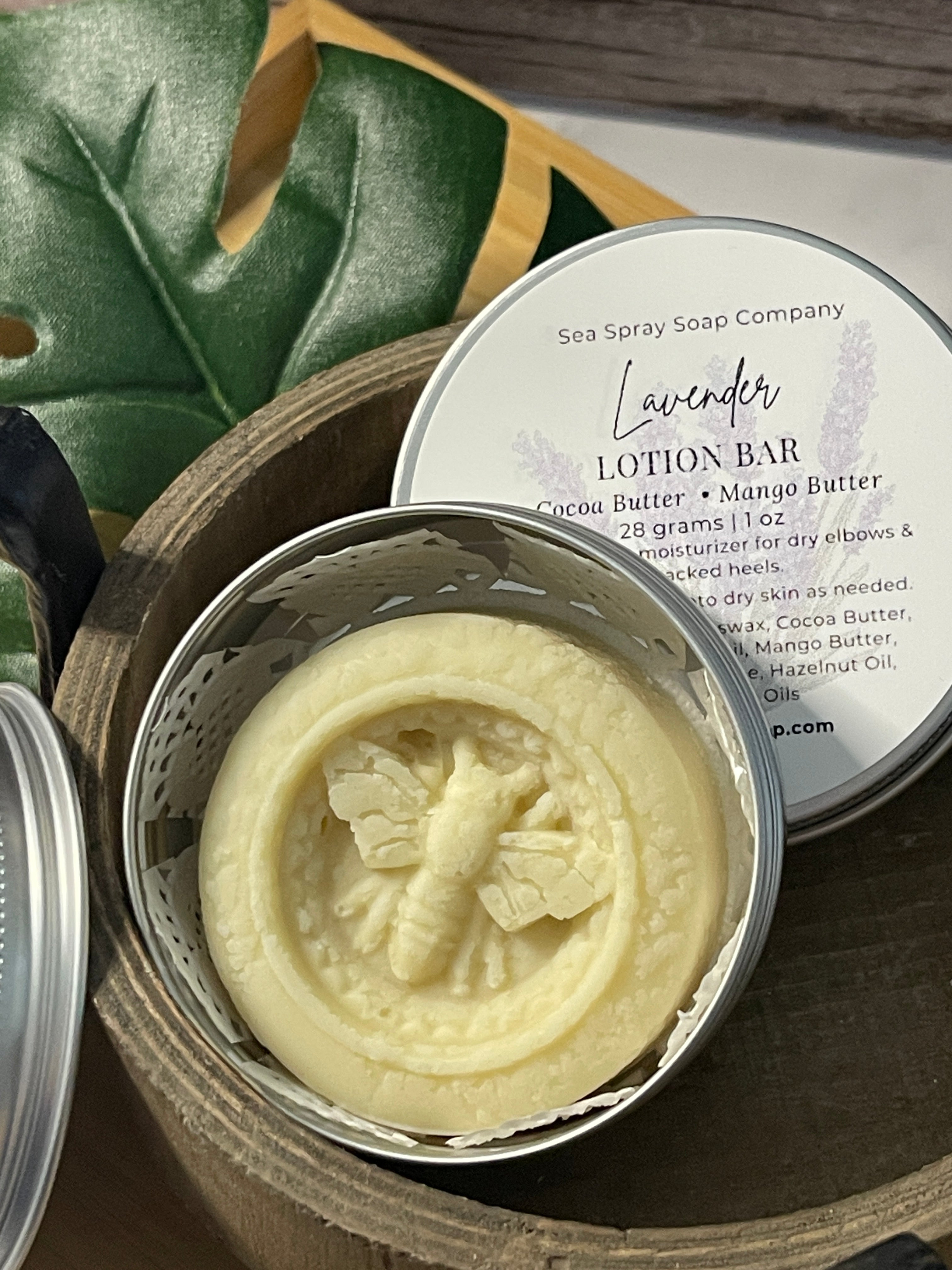 Natural Solid Lotion Bars - Concentrated Moisturizer in Reusable Tin