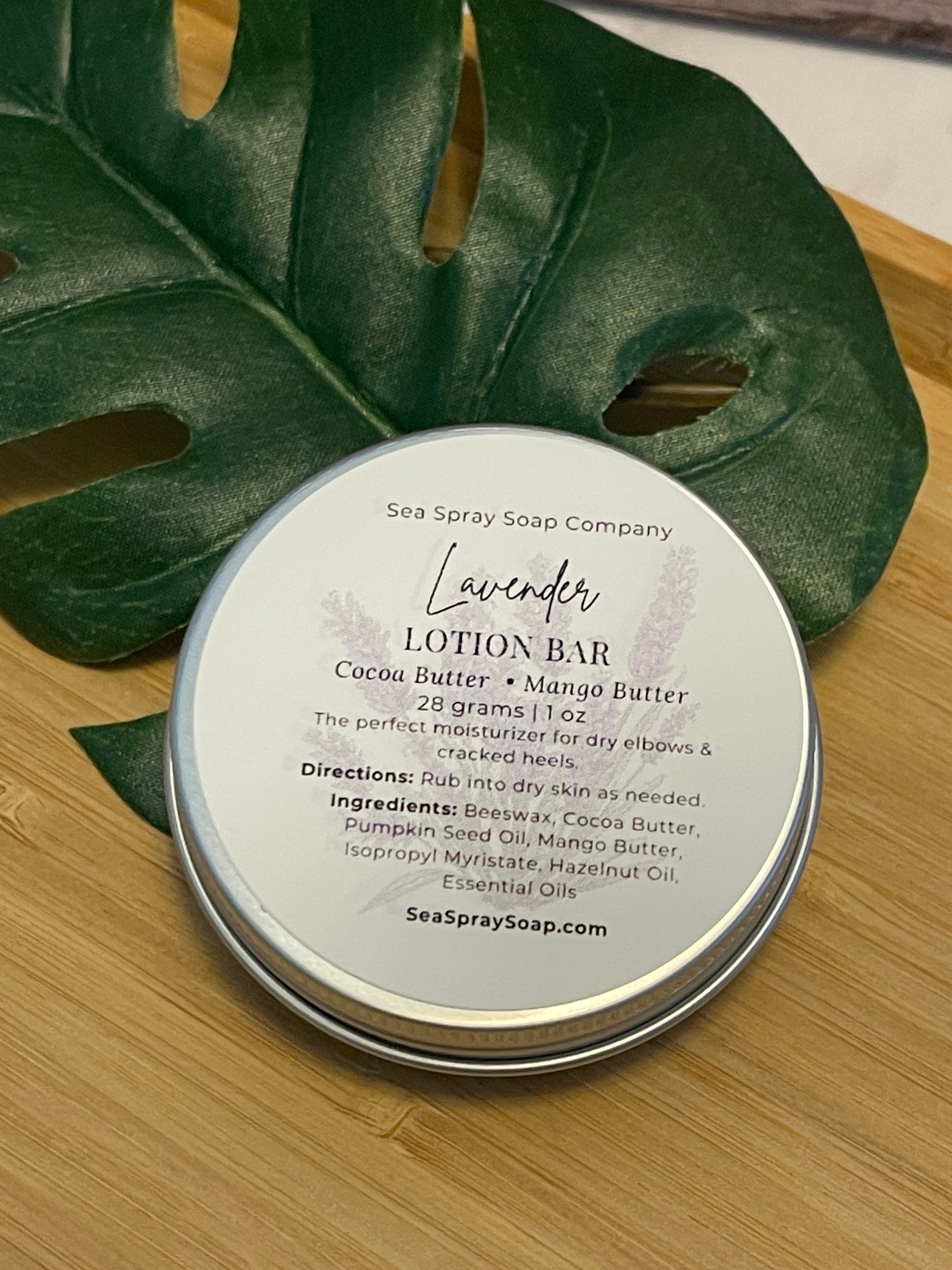 Natural Solid Lotion Bars - Concentrated Moisturizer in Reusable Tin