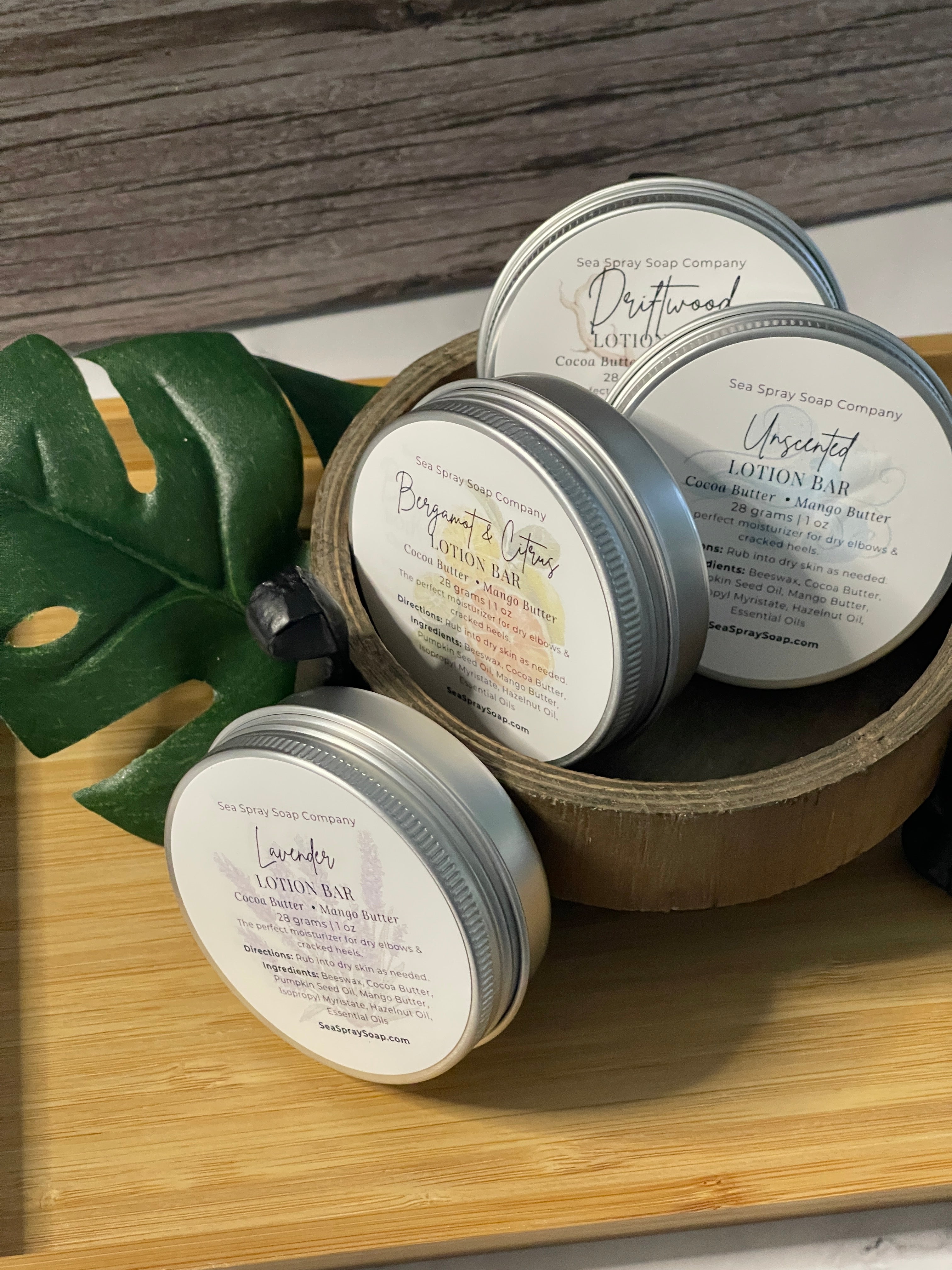 Natural Solid Lotion Bars - Concentrated Moisturizer in Reusable Tin